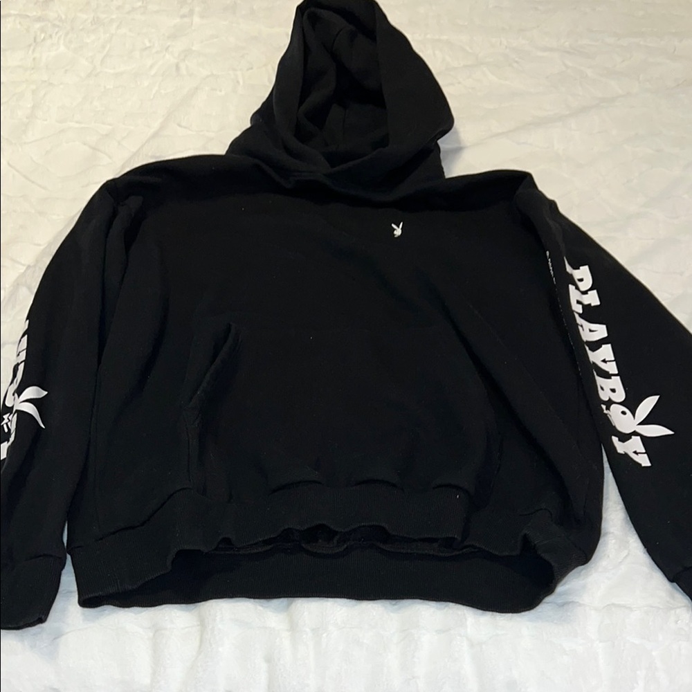 PLAYBOY Black Hoodie with White PacSun men’s size L large